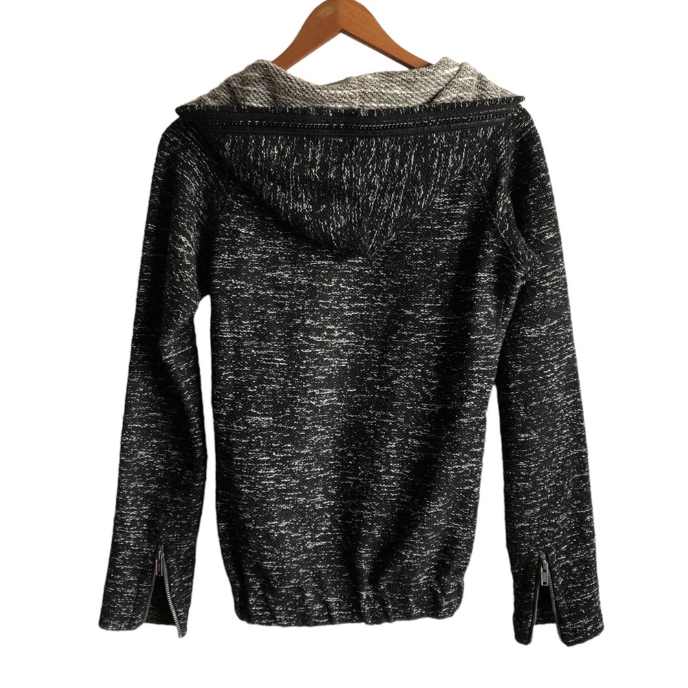 Maison Scotch Hoodie Size Small Black Heathered Lurex - Picture 8 of 11